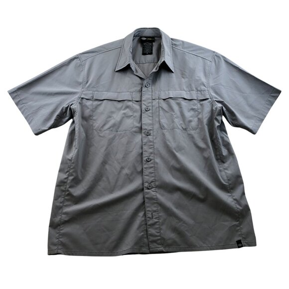 Dickies Mens Shirt Size XL Performance System Short Sleeve Outdoors Gray Classic - Picture 1 of 9